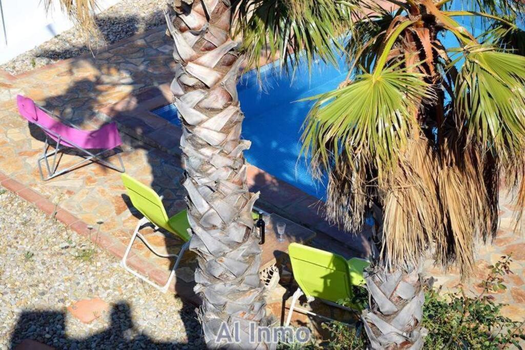 Las Palmeras - Ein Stueck Vom Paradies - Behagliches Haus Mit Pool Algodonales Exterior foto